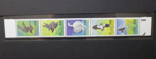 Denmark 1986 birds raven swan - birds:,