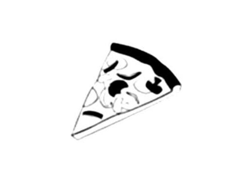 Pizza slice loyalty card stamp - pizza,