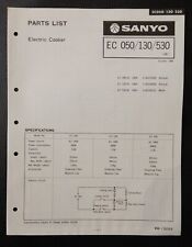 SANYO EC050 EC130 EC530 Electric Rice Cooker Repair Service Manual 1984 WM-13252