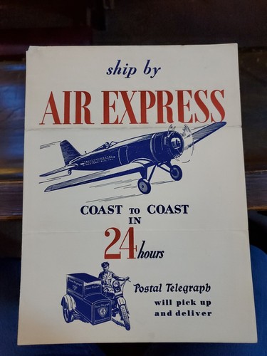 Vtg ship air express - ship,