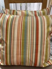 Funky Stripe Coral Printed Cushion Covers Set Of 2