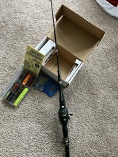 Vintage Instant Fisherman Flying Lure with MANUAL - FOLDING FISHING ROD -