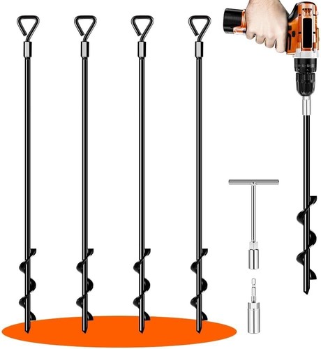 Ground anchors screw in - ground, 24“