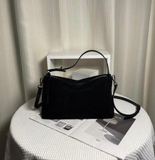 Black Suede Shoulder Bag