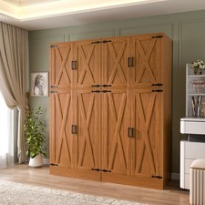 71'' Farmhouse Wardrobe with 4