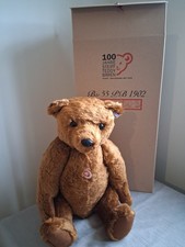 BOXED LIMITED EDITION Steiff Brown Teddy bear LARGE. 1902 Replica. 404009.