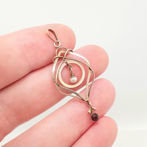 Antique 9ct gold amethyst - 9ct,