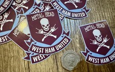 10 x WEST HAM METAL HEADS STICKERS - WEST HAM & IRON MAIDEN CLUB - FREE P&P