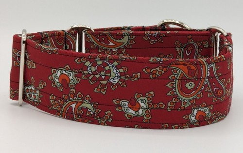 Paisley burgundy martingale - burgundy,