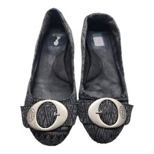 dr scholls Shoes Womens Size 7.5 Flat Habit Black/grey Winter Flats Career 