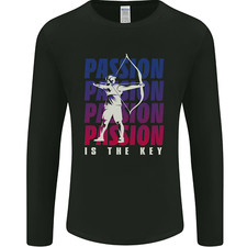 Archery Passion Is the Key Archer Mens Long Sleeve T-Shirt