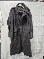 Bulgarian Army Greatcoat Grey Wool Vintage 50s Cold War Communist