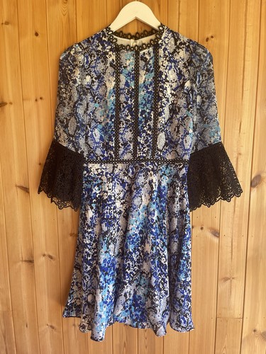 Damsel dress blue print - in,