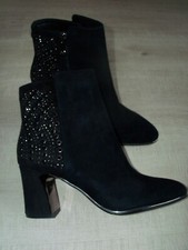 NEW Moda in Pelle Margott Boots Heels Leather Suede - Black  -  Choice of Size