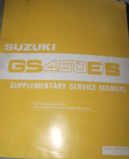 SUZUKI GS450E/S SUPPLEMENTARY  SERVICE MANUAL 1988  (PICTURE OF CONTENTS)