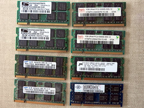 Job lot ddr2 - so-dimm, 1gb