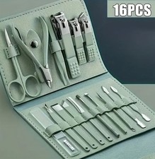 16pcs Professional Manicure Set Nail Clippers Pedicure Kit Nail Care Tools Gifts