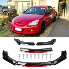 Black+Red Front Bumper Lip Splitter Spoiler Body Kits For Mitsubishi Lancer EVO