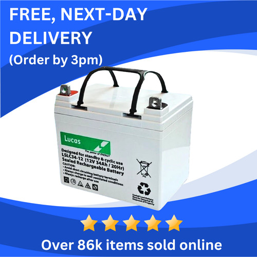 Lucas fully sealed 12v 34ah - fully,