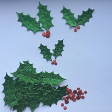 Christmas Holly Leaf Die Cuts