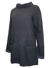 Ex Seasalt Mawgan Porth BLACK Tunic Top Sweatshirt Sz 8 12 14 18 20 22 24 26/28