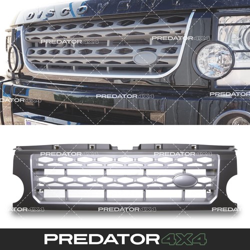 Front grille silver and - front,