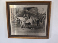 Vintage Steel Etching The Queens Horses Framed Wall Art Home Decor