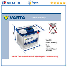 Car Battery C22 Varta 012 470A