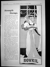 Old Lady Drinking Bovril Nourishment Concentrated Appetising Form1898 Victorian