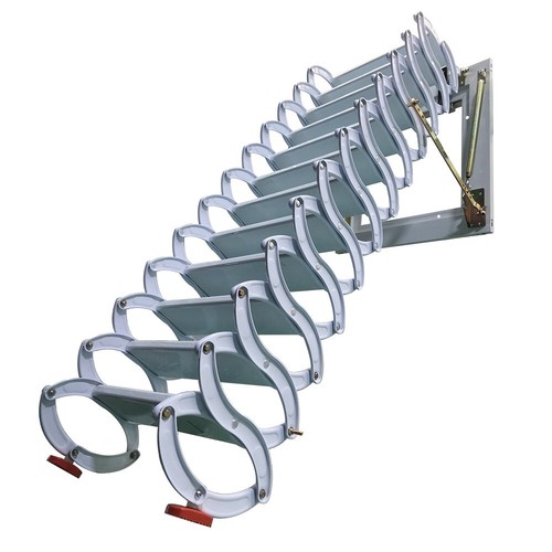 White folding ladder loft - white,