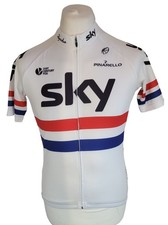 Rapha Sky Team White Cycling Jersey Pinarello Logo Size M