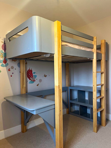 Children single loft bed - children's,