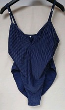Size 22 Swimming costume Navy Polka Dot Padded Top
