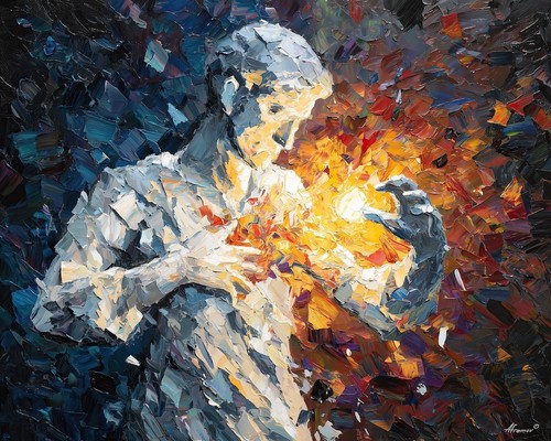 Leonid afremov chaotic - afremov, statue