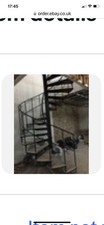 Spiral Staircase, Steel, Wooden Steps, Used