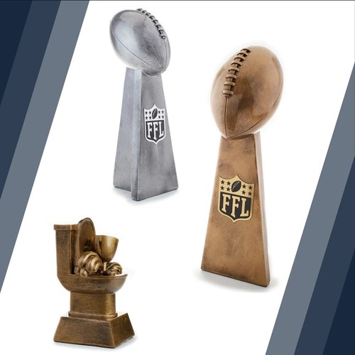 Football trophy gold silver - football,