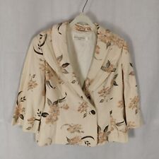 Ladies Jacket Size 12 Silk Blend Embroidered Ivory Mother Of Bride Wedding 