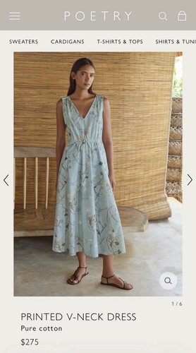 Poetry printed neck dress - poetry,