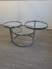 Glass & Chrome Rotating Coffee