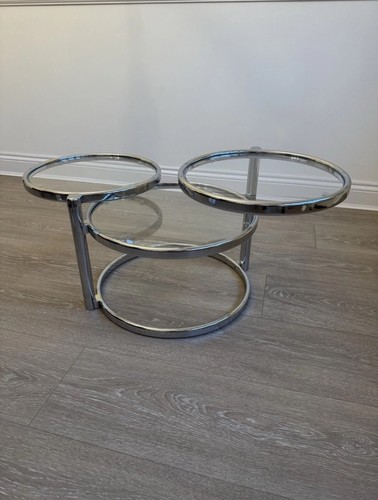 Glass chrome rotating coffee - glass,