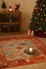 180 X 240 CM RED HANDMADE