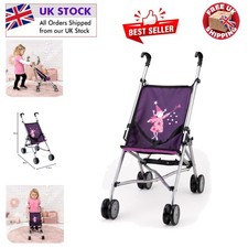 Lightweight 18-Inch Doll Pushchair with Secure Belt - Role Play Essential