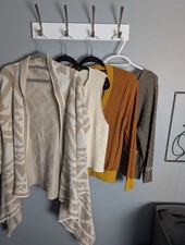 Autumn Knitwear Bundle - 4 Cardigans/Vests (UK 12/L) - Great Brands!