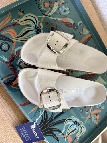 Birkenstock white leather - white,