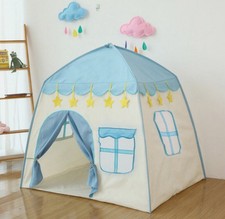Blue Childrens Kids Pop Up Play Tent Girls Playhouse In/Outdoor Princess Castle