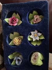 Set of 6 Royal Adderley Floral Bone China Flowers
