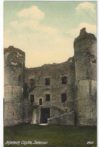 Postcard harlech castle - of,