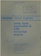 Perkins Diesel Industrial Engine 4.203 Parts Manual