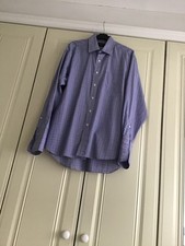 The Saville Row Company Shirt Size 16.5in 100% Cotton - Blue mix