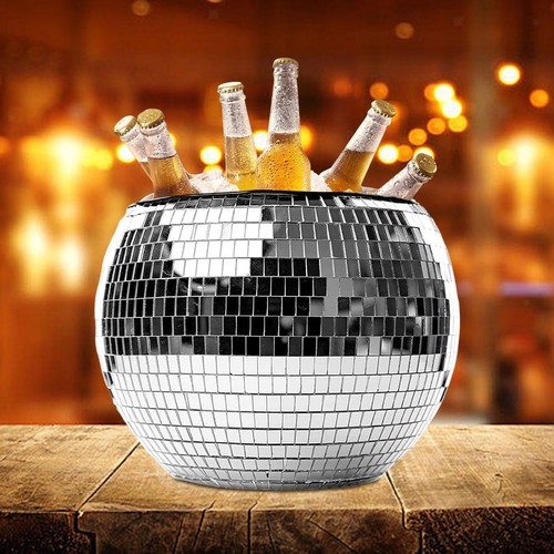Mirrored ice bucket - ice, champagne